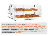 Pastry Display Case, 2-Tier Commercial Countertop Bakery Display Case, Acrylic Display Box with Rear V952-YKLMBZSJYKL2HBKHNV0