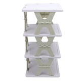 4 Tier Foldable Shoe Rack Narrow Small Space Saving Shoe Organizer for Closet Front Door Entrance V1294-YM0901-3117240300011