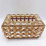 Tissue Box Crystal Iron Shining Paper Holder Home Accessories for Coffee Bar Hotel Living Room V1294-YM0717-3117220200611