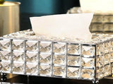 Facial Tissue Holder Light Luxury Crystal Metal Silver Tissue Dispenser Box for Living Room V1294-YM0521-3117230008311