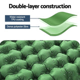 Weisshorn Self Inflating Mattress Camping Sleeping Mat Air Bed Pad Single Pillow CAMP-C-MAT-INF-BEE-S-GN