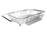 Kitchen Sink Dish Rack with Chopsticks Holder Stainless Steel Expandable Dish Drying Draining Basket V1294-YM0901-3118250163611