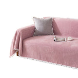Sofa Cover Chenille Nylon Multipurpose Machine Washable Couch Slipcover for All Seasons Pink V1294-YM0717-3117220191314