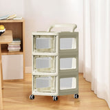 Multi-Layer Transparent Rolling Storage Cart Movable Wheels Large Capacity Organizer For Kitchen V1370-AZ4-09235