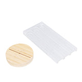 Coffee Capsule Holder Acrylic Bamboo Wood 48 Holes Rotatable Pod Rack Stand for Home V1294-YM0523-3113220037911