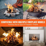VEVOR 10 Pcs Gas Fireplaces, Large Ceramics for Fireplace Decorative, Heat-Resistant Wood V952-TCXWYM10YM00A45M1V0