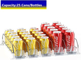 Drink Dispenser for Fridge,Automatic Pusher Glide Soda Can Dispenser for Refrigerator and Adjustable V1258-DP02-WO-38