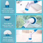 5PCS Rechargeable Spin Scrubber Electric Turbo Scrub Cleaning Brush Cordless Kit V201-FAZ0120DB8AUX5