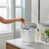 CARLA HOME 7L Automatic Trash Bin with Lid, Motion Sensor Garbage Can White V178-36560
