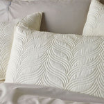 Bianca Kamala Cream Embossed Bedspread Set Super King V442-BCA-BEDSPREAD-KAMALA-CREAM-SK