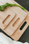 6pcs Bamboo Wood Chopping Board 3-Set Cheese Cutting & Serving Light Wood Tone V915-KC0010X2