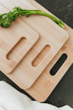 6pcs Bamboo Wood Chopping Board 3-Set Cheese Cutting & Serving Light Wood Tone V915-KC0010X2