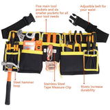 Tool Belt With 11 Pockets, Waterproof Oxford Fabric Tool Holder With Adjustable Straps, For V1188-MS-227-2209