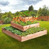 Wooden Raised Garden Bed Planter Box 113 x 113 x 51 cm Flower Vegetable Herb V952-LD11311351CM1PKZAV0