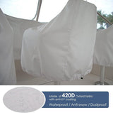 Waterproof Boat Captain Seat Cover, Weather Resistant Protective Cover for Pedestal and Pontoon Helm V1189-LC-AMZ-00130