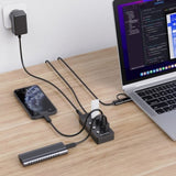 Simplecom CH345C SuperSpeed USB-A and USB-C to 4-Port USB 3.0 Hub 5Gbps Individual Switches and V28-SIMCH345C