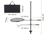 Swivel Campfire Grill Heavy Duty Steel Open Fire Cooking Grate Adjustable V952-LSYYKJDGL1414CJXOV0