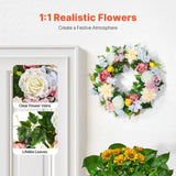 VEVOR Artificial Decorative Wreath 60.96 cm White Pink Yellow Peonies Hydrangeas V952-ZSHHXQHHCH24ZKJWVV0