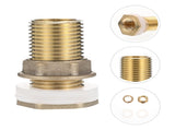 Worgeous Brass Bulkhead Fitting for Water Tank Easy Install Water Inlet Outlet Connector Golden 1/2 V1189-LWWAL-20260327-03456
