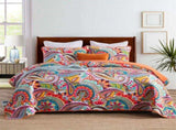 100% Cotton Coral Rainbow Paisley Coverlet Bedspread Set V745-MMPAC060965Q13U