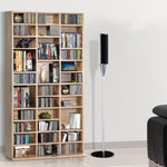 Artiss Bookshelf CD Storage Rack - BERT Oak CD-SHELF-WD-AB