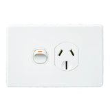 GSME Single Power Point Flush Mount Standard 15A 250V Horizontal White PUPP151G V1202-V1-GSMPUPP151G