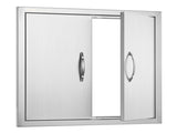BBQ Access Door, 610x610 mm Double Outdoor Kitchen Door, Stainless Steel Flush Mount Door, Double V952-SMMBSCJMYS245LWS1V0