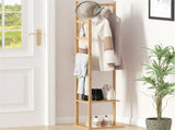 Versatile Strong Bamboo Clothes Hanger Rod Stand Scarf Hat Holder Storage Shelf V767-JJ-ZY212-V1