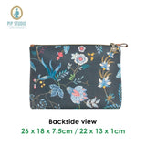 PIP Studio Combi Flower Festival Dark Blue Cosmetic Bag V442-HIN-MISC-COMBIFESTIVAL-DARKBLUE-SH