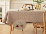 Rectangle Tablecloth Washable Wrinkle Resistant and Water Proof Table Cloth Decorative Linen Fabric V1192-AZ-W-3415