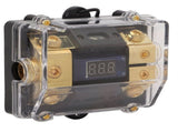 Power Ground Splitter Distribution Fuse Block, Power Ground Distributor 1 in 2 Out for Car Audio 0/2 V1369-AZ3-W-16083