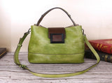 Vintage Green Leather Handbag - Elegant Multi-Functional Design V888-ELOSUNG33156