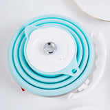 Travel Foldable Electric Kettle, Collapsible Food Grade Silicone Small Kettle Boiling water,Dual V1192-AZ-W-11018