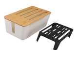 Router Storage Box Large Space Multi Hole Bit Bamboo Cover Home WiFi Router Organizer V1294-YM0703-3117230058411