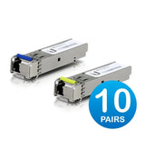 Ubiquiti UFiber1 Gbps Bidirectional Single-Mode SFP Module, 20-Pack, Up 3km Distance,Simplex LC V1202-V2-NHU-UACC-OM-SM-1GS20