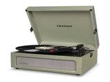 Crosley Voyager Bluetooth Portable Turntable - Sage Bundled Crosley Record Storage Display Stand V398-CR8017BSS-SA4