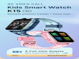 Smart Kids Phone Watch - 4G Video Call GPS Tracker Smartwatch with IPX7 Waterproof IPS Touch Screen V1258-SMARTWATCH-02-BLK