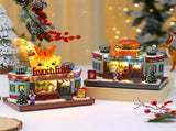 Christmas Light-Up Musical Rotating Ornament Resin & Plastic, Warm Glow with Rotation & Music, V1232-XZYYH-SD-001