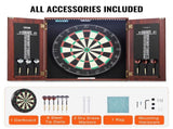 Dartboard and Cabinet Set Official Size Complete Accessory Steel Tip Dart V952-MJTZZXBSKJLEY5IZIV9