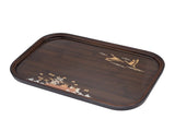 Bamboo Tea Tray Japanese Simple Novel Beautiful Resin Walnut Tea Tray for Home UseRounded Square V1294-YM0715-3118210341015