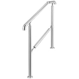3 Step Railing Stainless Steel Transitional Handrail fit for Level Surface and 1 to 3 Steps V952-BXGLTFS3BDLZ00001V0