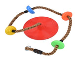 Disc Swing Seat Climbing Rope Colorful High Strength for Kids Children Indoors Outdoors V1294-YM0714-3116210074311