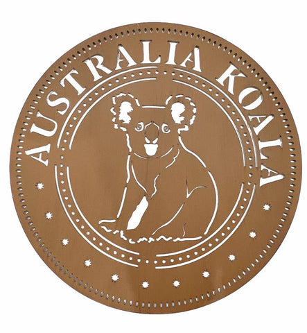 Set 2 Aus Penny Metal Wall Art Koala 98x98cm V637-E522750