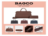 Bagco Bravura Leather Tote Set-Coffee V999-BX012504071-COFFEE