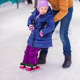 Adjustable Kids' Skates - Double Blade for Stability - With Straps & Shoe Size 16-21 - Blue V1188-ZXY-131-173