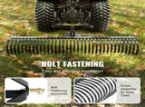 Tow Behind Dethatcher, 1.8m Tow Dethatcher with 36 Steel Tines, 3-Point Lawn Dethatcher Rake with V952-ZXSCJ72DSDLJ73TTAV0