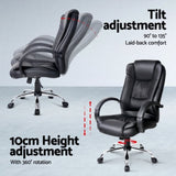 Artiss Computer Desk 120cm Executive Office Chair Set PU Leather High Back Black FURNI-O-DESK-CHAIR-9127-BK