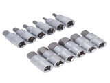 12PCS Drive Socket Set Steel High Hardness Wear Resistant 1/2in Drive Master Impact Socket Set for V1294-YM0703-3114230000111