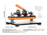 Leather Cutting Machine, 7.1 x 3.9 in Embossing Plate Manual Die Cutter, 0.47 in Pressure Stroke V952-SDSLPGYHJ18XT44PEV0