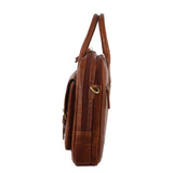 Pierre Cardin Leather Multi-Compartment Business 15" Laptop Bag - Tan V563-PC-3594-TAN